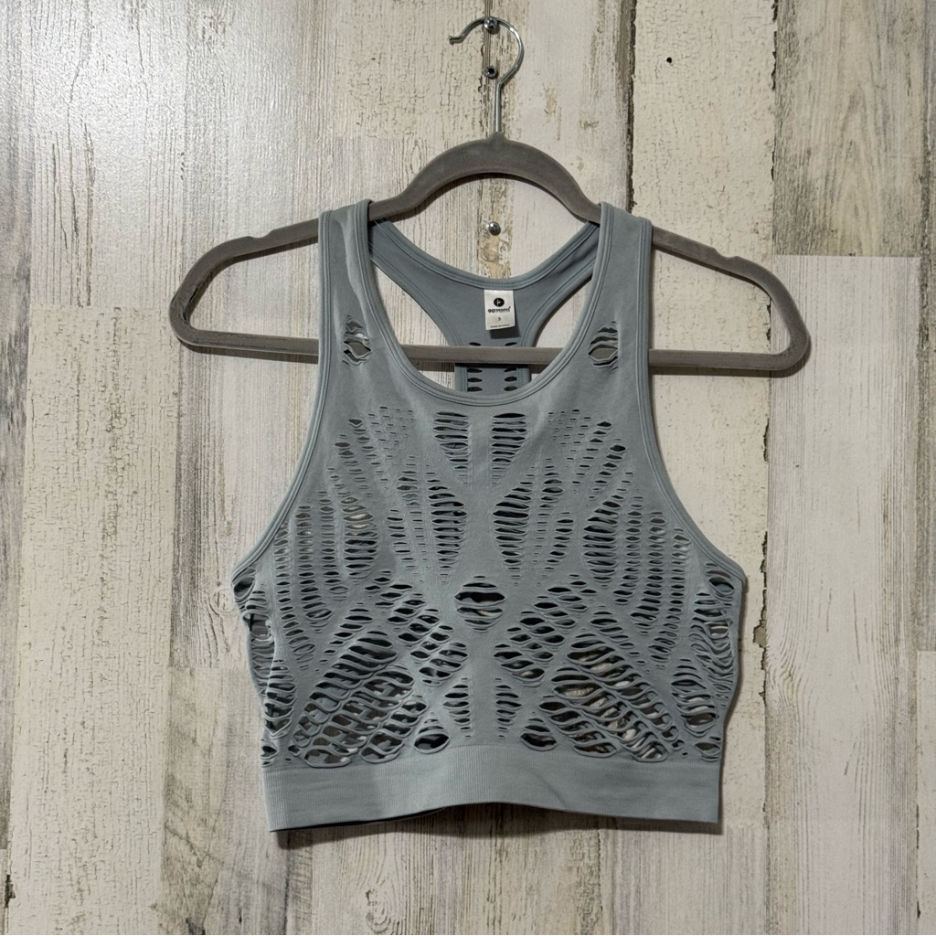 90 Degree By Reflex Gray Sports Top With Cut-Out Design